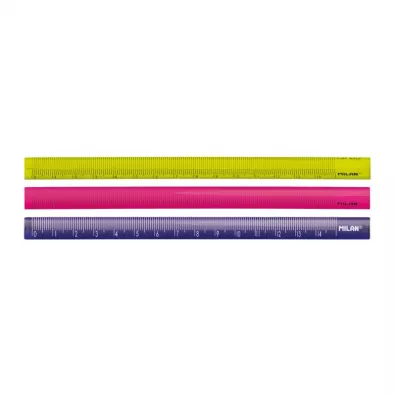 Milan Linijka plastikowa tr�jk�tna kolorowa 15 cm