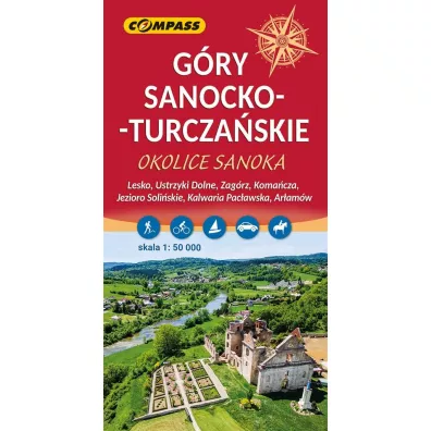 G�ry Sanocko-Turcza�skie. Okolice Sanoka mapa skala 1 : 50 000