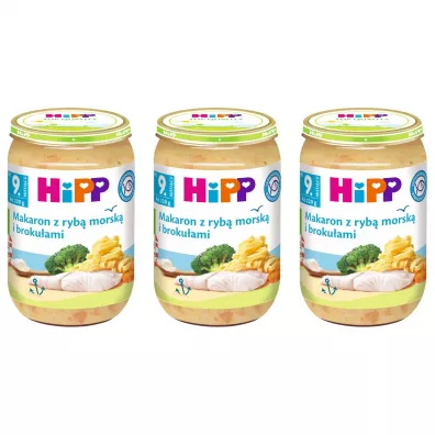 Hipp Makaron z ryb morsk i brokuami po 9. miesicu zestaw 3 x 220 g