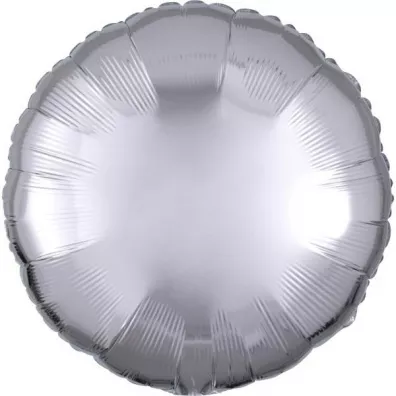 Amscan Balon foliowy metalik srebrny okr�g�y 43cm