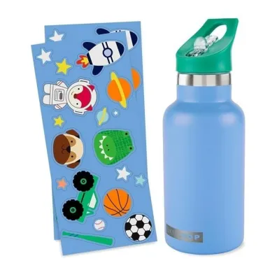 Skip Hop Butelka termiczna z naklejkami niebieska 380 ml