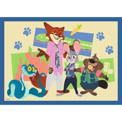 Puzzle 4w1 Zootopia przygody TREFL 34677  TR