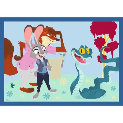 Puzzle 4w1 Zootopia przygody TREFL 34677  TR
