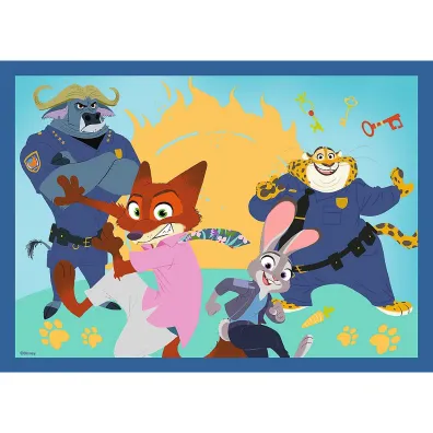 Puzzle 4w1 Zootopia przygody TREFL 34677  TR