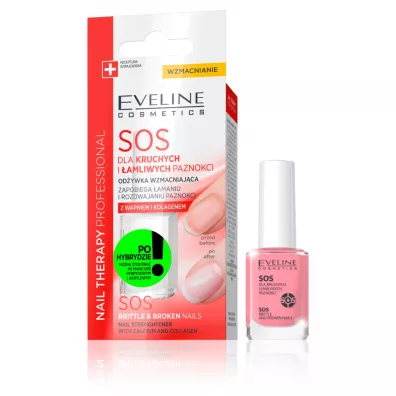 Eveline Cosmetics Nail Therapy Professional SOS od�ywka wzmacniaj�ca dla kruchych i �amliwych paznokci 12 ml