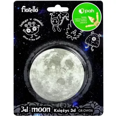Fiorello Naklejka fluorescencyjna 3D Ksiyc 8,5cm