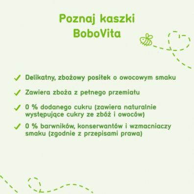 BoboVita Porcja zb Kaszka bezmleczna jaglano-ryowa malina po 6 miesicu 170 g