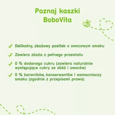 BoboVita Porcja zb Kaszka bezmleczna jaglano-ryowa malina po 6 miesicu 170 g