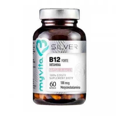 MyVita Silver Pure 100% Witamina B12 Metylokobalamina 100 mcg - suplement diety 60 kaps.
