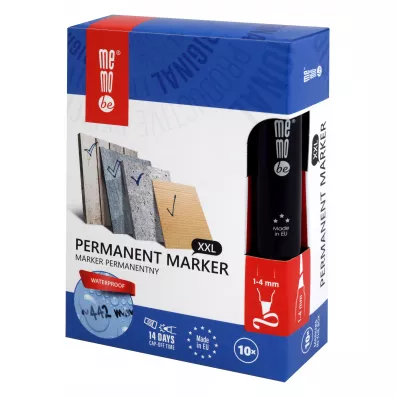 MemoBe Marker permanentny M201 czerwony �ci�ta 1&ndash;4mm