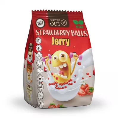 Jerry Gluten Out Kulki zbo�owe truskawkowe 375 g