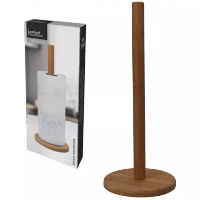 Excellent Houseware Bambusowy stojak na rcznik papierowy 31 cm