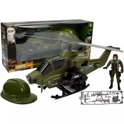 Wojskowy helikopter he�m �o�nierz LeanToys
