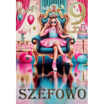 Yeku Karnet 3K 9 urodziny szefowa (17,5x12,5cm) 3K 110