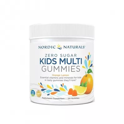 Nordic Naturals Kids Multi Zero Sugar Orange Lemon suplement diety 120 szt.