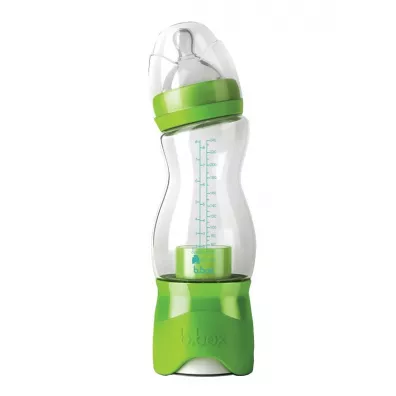 b.box Butelka dla niemowl�t z dozownikiem zielona 240 ml