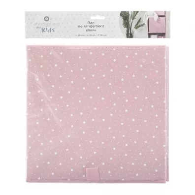 Atmosphera Kosz tekstylny na zabawki Pink Stars