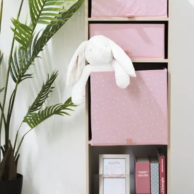 Atmosphera Kosz tekstylny na zabawki Pink Stars
