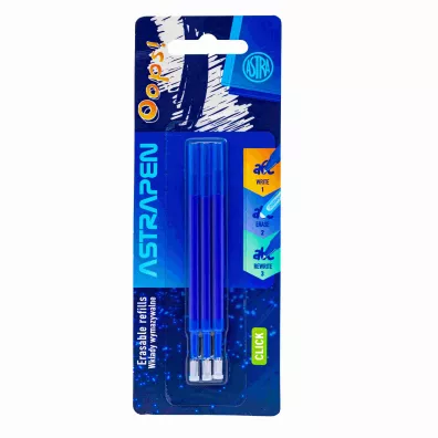 Wk�ady wymazywalne Click niebieskie 0,5 mm Astrapen Oops! blister 3szt.