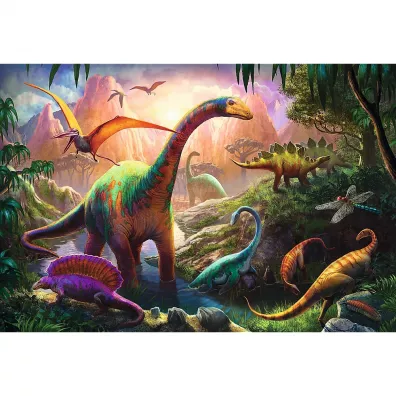 Puzzle 100 el. wiat dinozaurw Trefl