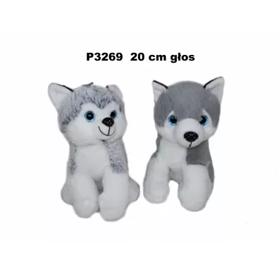 Pies Husky z g�osem 20cm - mix Sun-Day