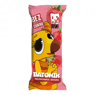 BeRaw Kids Baton Truskawka Banan 25 g