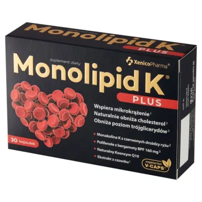 Xenico Pharma Monolipid K Plus - suplement diety 30 kaps.