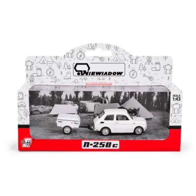 AUTO OSOB MET FIAT 126P PRZYCZEPA KROTKA BIA Daffi