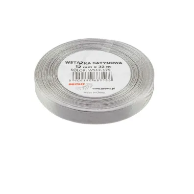 Brewis Wst��ka satynowa srebrna 12mm x 32m