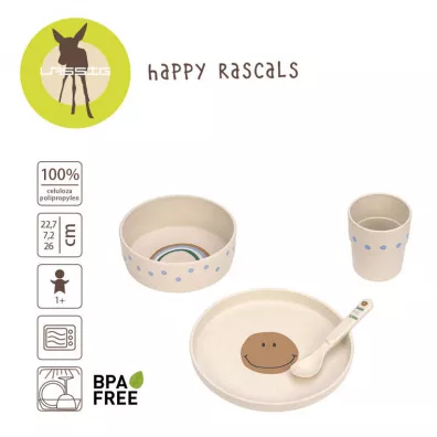 Lassig Komplet naczy dla dzieci Happy Rascals Smile sky blue