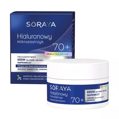 Soraya Hialuronowy Mikrozastrzyk krem naprawczy do twarzy 70+ 50 ml