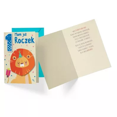 Kukartka Karnet B6 DK-856 Roczek lew