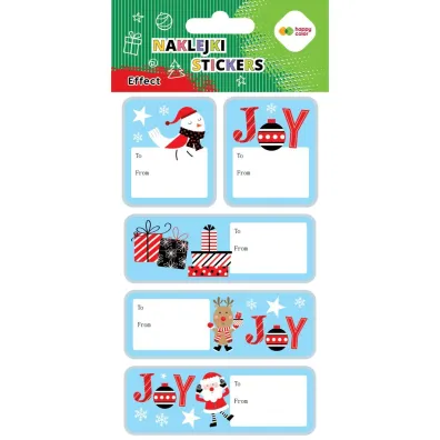 Happy Color Naklejki EFFECT-Xmas Joy Tag 10x20cm