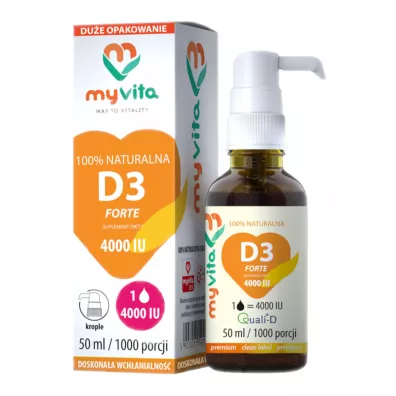 MyVita Witamina D3 4000IU krople - suplement diety 50 ml
