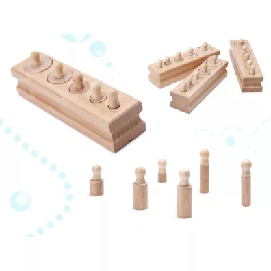 Odwaniki cylindry drewniane sorter montessori