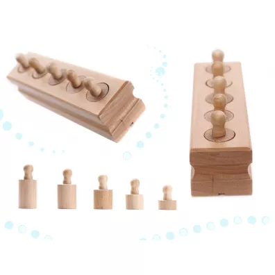 Odwaniki cylindry drewniane sorter montessori
