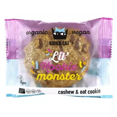 Kookie Cat Ciastko wega�skie z kolorowymi dra�etkami czekoladowymi i wanili� bezglutenowe 50 g Bio