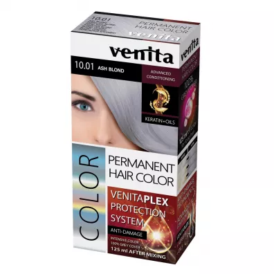 Venita Plex Protection System Permanent Hair Color farba do wosw z systemem ochrony koloru 10.01 Ash Blond 125 ml