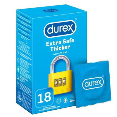 Durex prezerwatywy Extra Safe grubsze nawilane 18 szt.