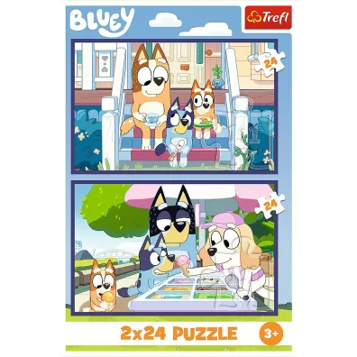 Puzzle 2x24 el. Zabawna Bluey Trefl