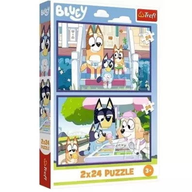 Puzzle 2x24 Zabawna Bluey TREFL