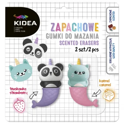 Derform Gumki do mazania zapachowe Kotek i Panda 2 szt.