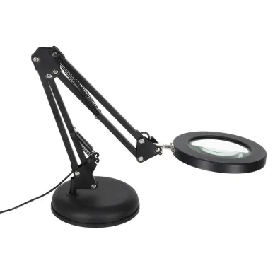 Lampka na biurko biurkowa LED z lup� szk�o powi�kszaj�ce obrotowy wysi�gnik 2 sposoby mocowania