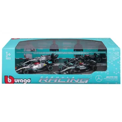 Bburago model 1:43 zestaw bolid�w f1 mercedes amg w12 w13 w14 18-38093