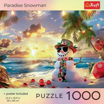 Puzzle 1000 USA Collection: Paradise Snowman Trefl