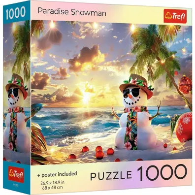 Puzzle 1000 USA Collection: Paradise Snowman Trefl