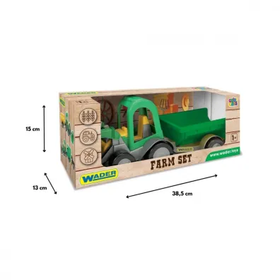 Farmer traktor �adowarka z przyczep� Wader