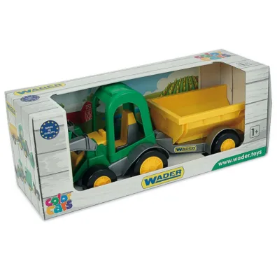 Farmer traktor �adowarka z przyczep� Wader