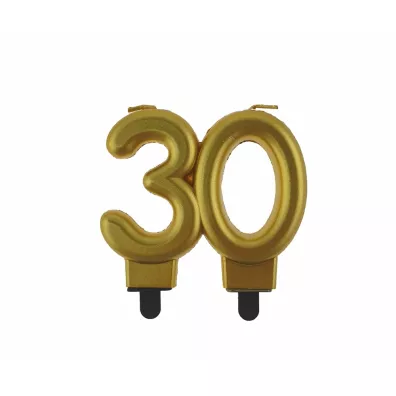 Godan �wieczka liczba 30 URODZINY metaliczna B&C 8cm
