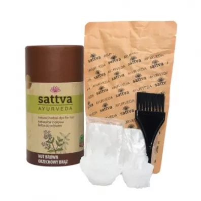 Sattva Ayurveda Zioowa farba do wosw Orzechowy Brz 150 g